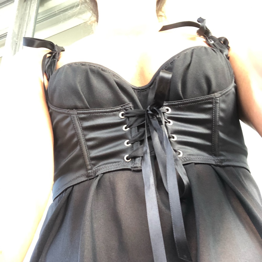 Chantal Thomass black bustier top sz small